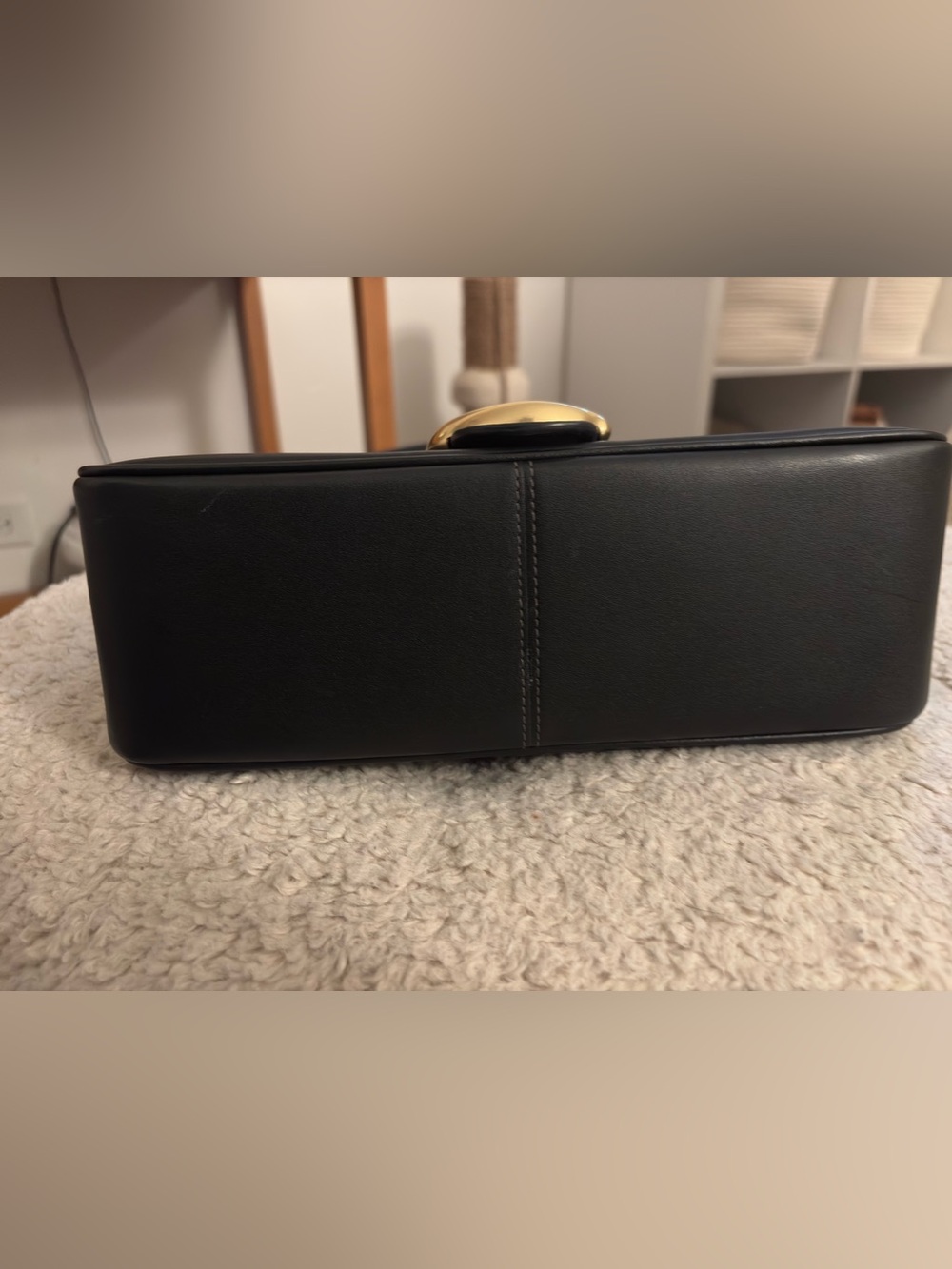 Coach Soft Tabby Shoulder Bag Black Brass Hardware - Picture 4 of 13